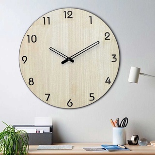 Đồng hồ gỗ treo tường kim trôi độc đáo decor vintage thiết kế tối giản hiện đại