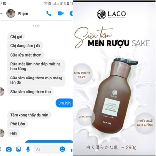 Sữa tắm men sake