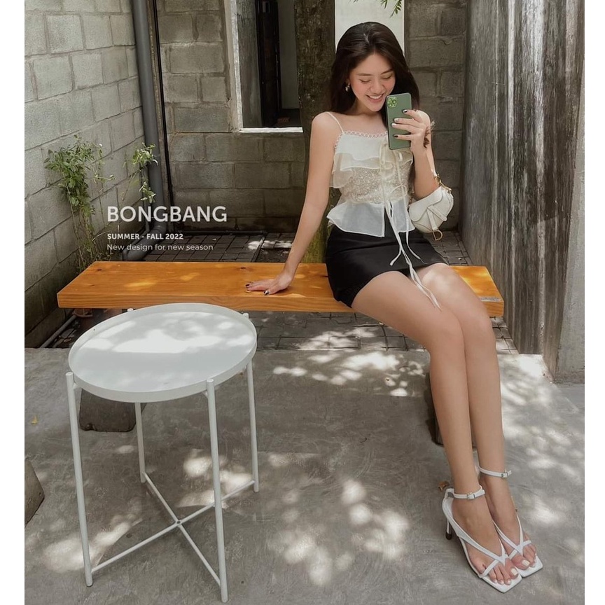 [HOT] Guốc cao gót nữ thời trang kiểu sandal kẹp xỏ ngón 4 quai mảnh thon chân trend