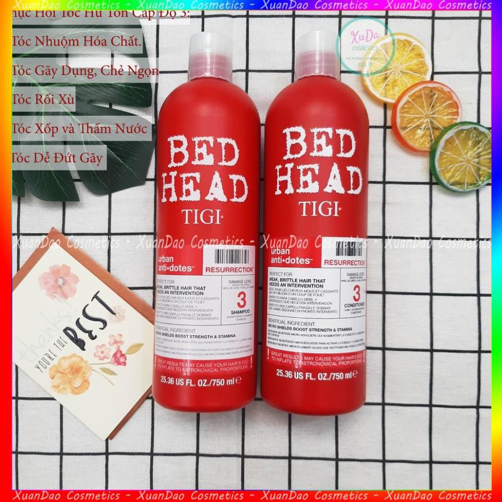 [XẢ HÀNG]  Bộ Dầu Gội TIGI Đỏ - TiGi Bed Head 1500ml/Cặp Gội Xả Phục hồi tóc hư tổn cấp độ 3 Cam Kết Chính Hãng