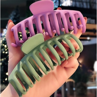 Kẹp Tóc Răng Cưa Nhựa Trơn Nhám Acrylic Hàn Quốc Loại To