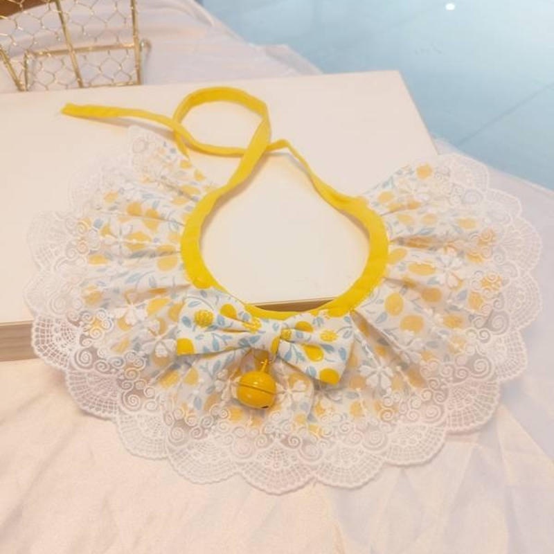 Khăn Quàng Cổ Phối Ren Xinh Xắn Cho Thú Cưng