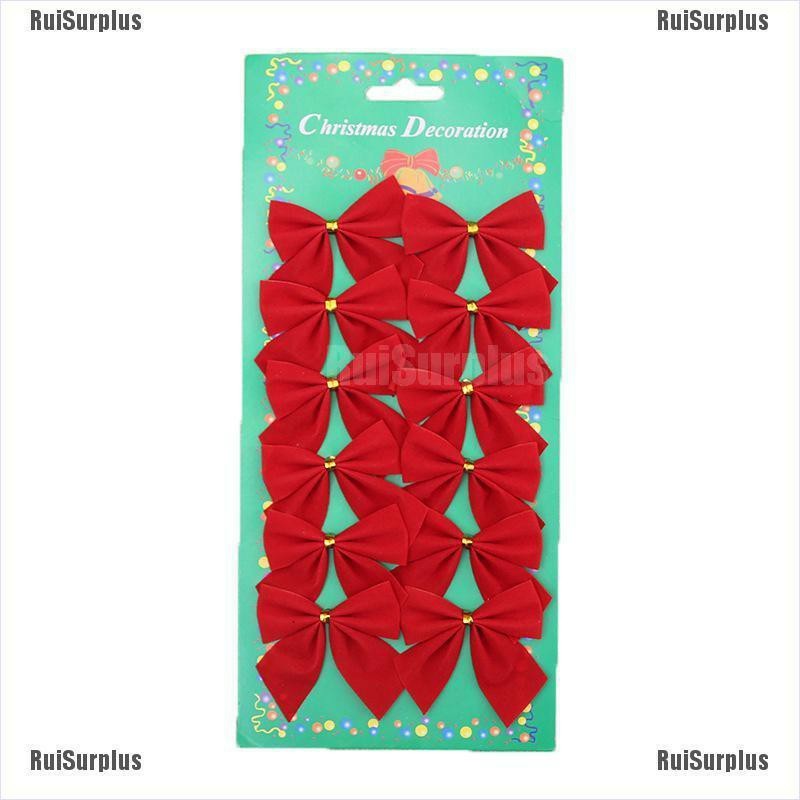 Rẻ Nhất +  Combo 12 Nơ đủ màu trang trí Noel,cây thông Noel