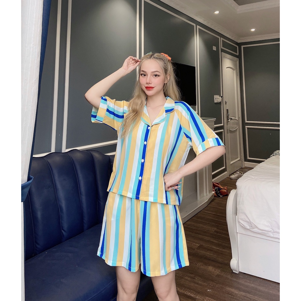 Đồ Bộ Pijama VAYO, Đồ Bộ Nữ Mặc Nhà Ngắn Tay Đẹp Thời Trang Dễ Thương Cao Cấp Quần Short Đùi Dưới 65kg | BigBuy360 - bigbuy360.vn