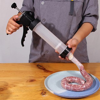 Dụng cụ nhồi xúc xích, lạp xưởng bằng tay - Tặng kèm 3 phễu