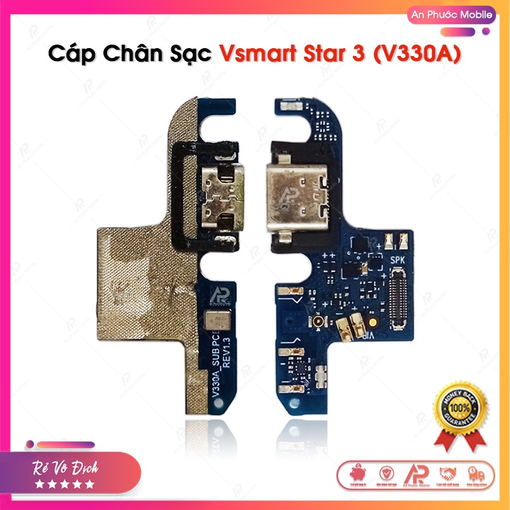 Cáp Chân Sạc Vsmart Star 3 / V330A - Cụm Bo Mạch Sạc (đuối sạc) Điện Thoại Vsmart Zin Bóc Máy