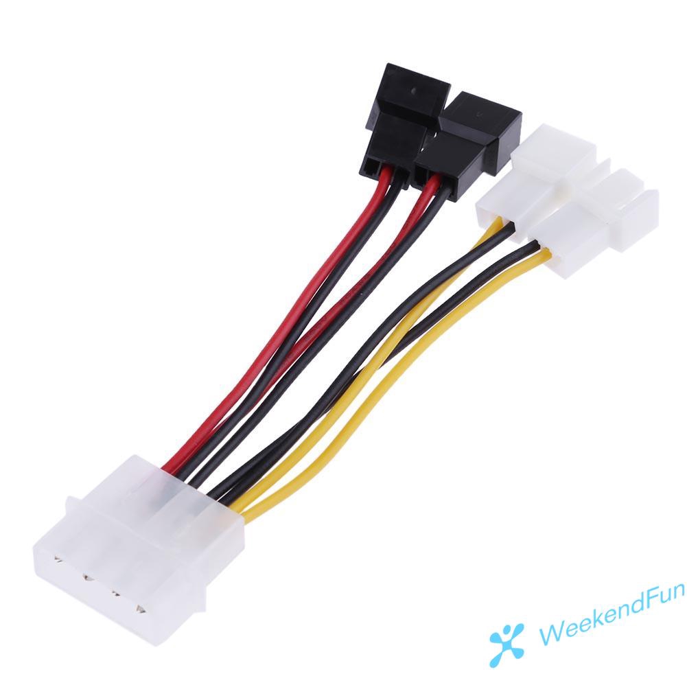 1 Cáp Chuyển Đổi 4-pin Molex Sang 3-pin 12vx2/5v X 2