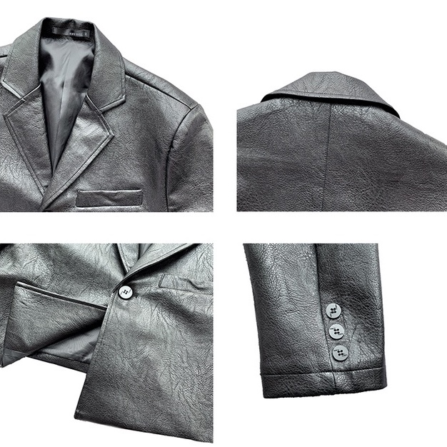 Áo khoác da siêu mỏng phong cách G-Dragon thời trang đường phố cá tính cho nam