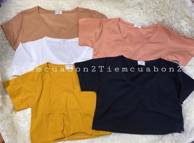 [Mã FASHIONT4WA2 giảm 10K đơn 50K] Áo croptop cổ tim - chất đẹp | BigBuy360 - bigbuy360.vn