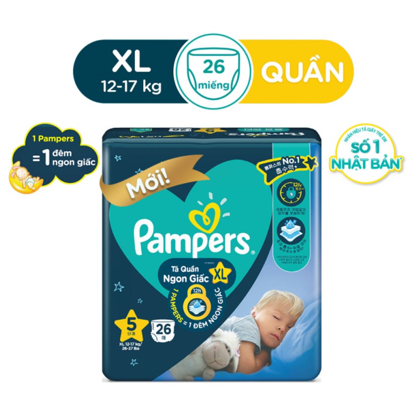 Tã Quần Ngon Giấc Pampers L30/XL26/XXL22