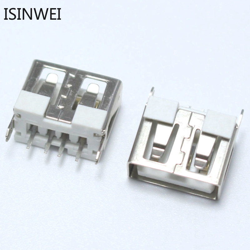 Set 10 ổ cắm usb loại A màu trắng 4PIN AF 10.0 PCB