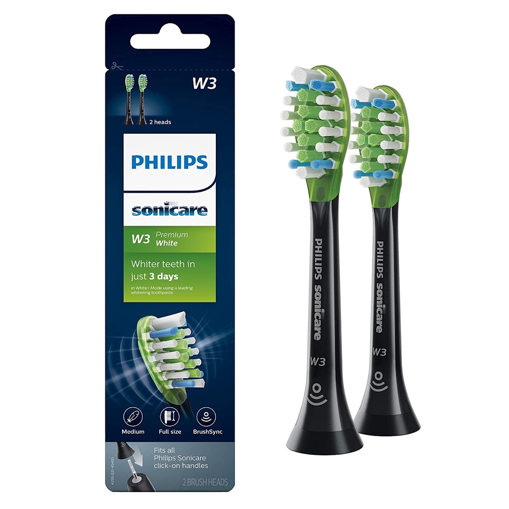 [Hàng Mỹ] Đầu bàn chải điện Philips Sonicare W3 PREMIUM White