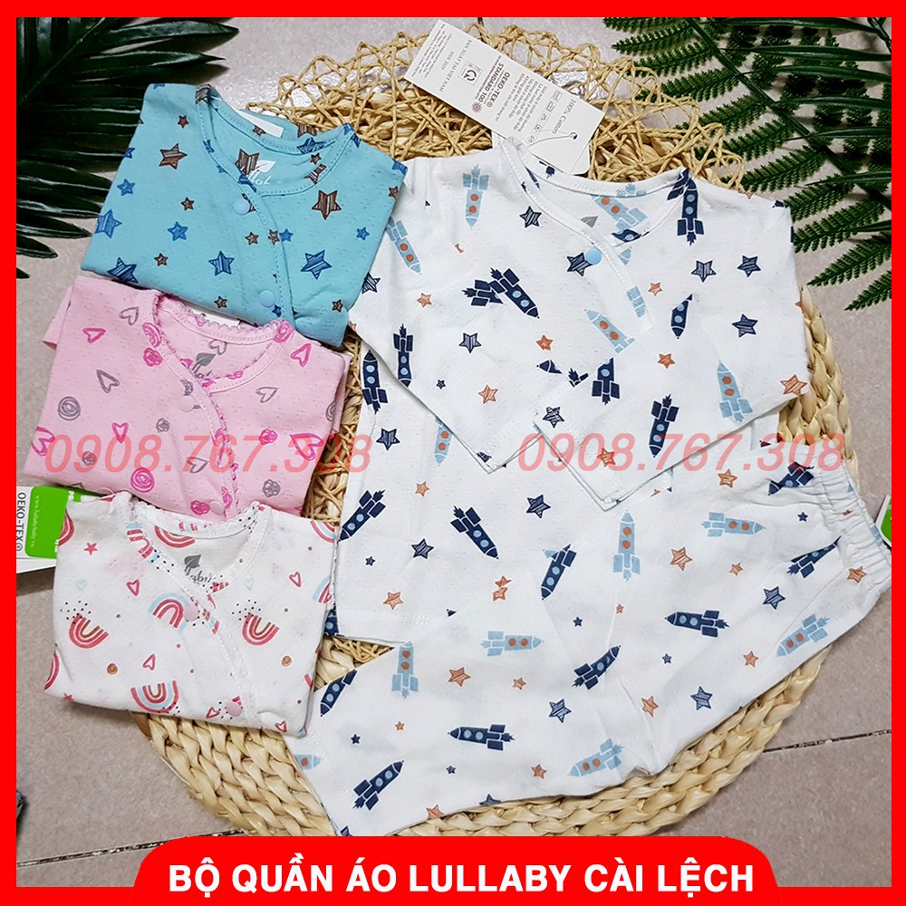 [LULLABY] Bộ Quần Áo Dài Tay Cài Lệch Lullaby Chất PREMIUM COTTON Mỏng