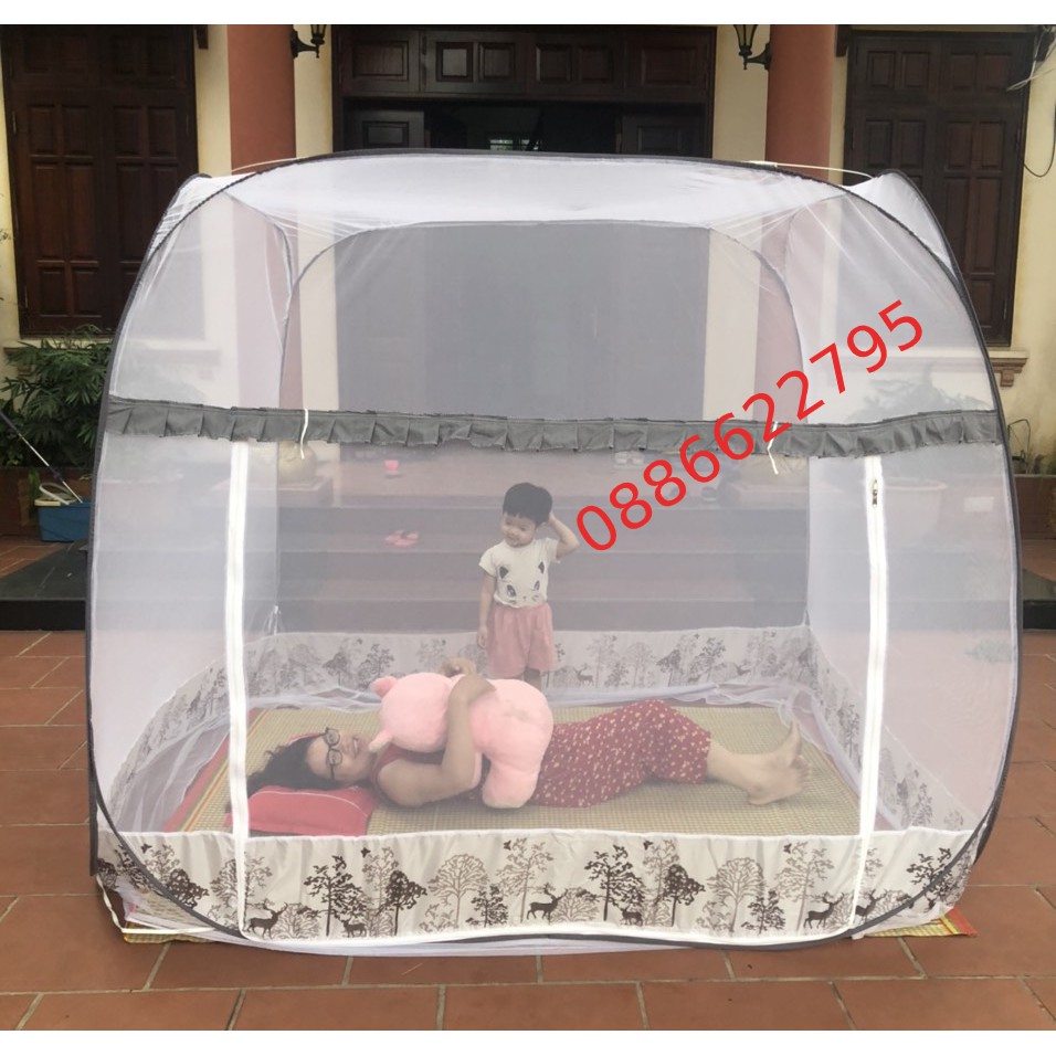 [SIÊU SALE] Màn Tự Bung Đỉnh Rộng- Màn Chụp Cao Cấp 1m6-1m8-2m | Bảo Hành 1 Năm