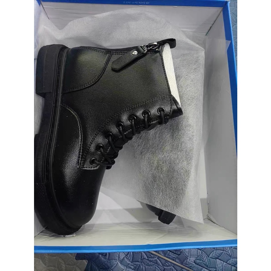 Giày bốt nữ cao cổ, giày boot nữ cổ cao thời trang da mềm khoá sau ullzang cao 5cm | BigBuy360 - bigbuy360.vn