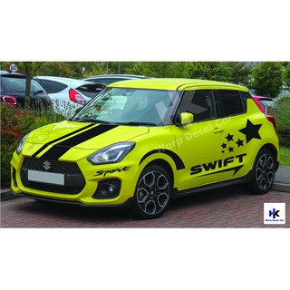 Tem xe suzuki swift dán 2 bên sườn - tem xe ô tô giá rẻ hà nội- decal swift