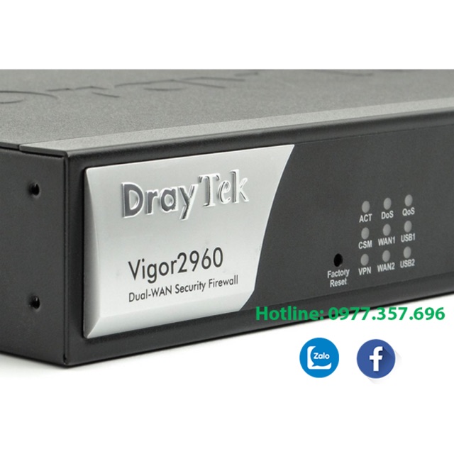 Siêu phẩm: Draytek Vigor 2960- Router Firewall Cân bằng tải