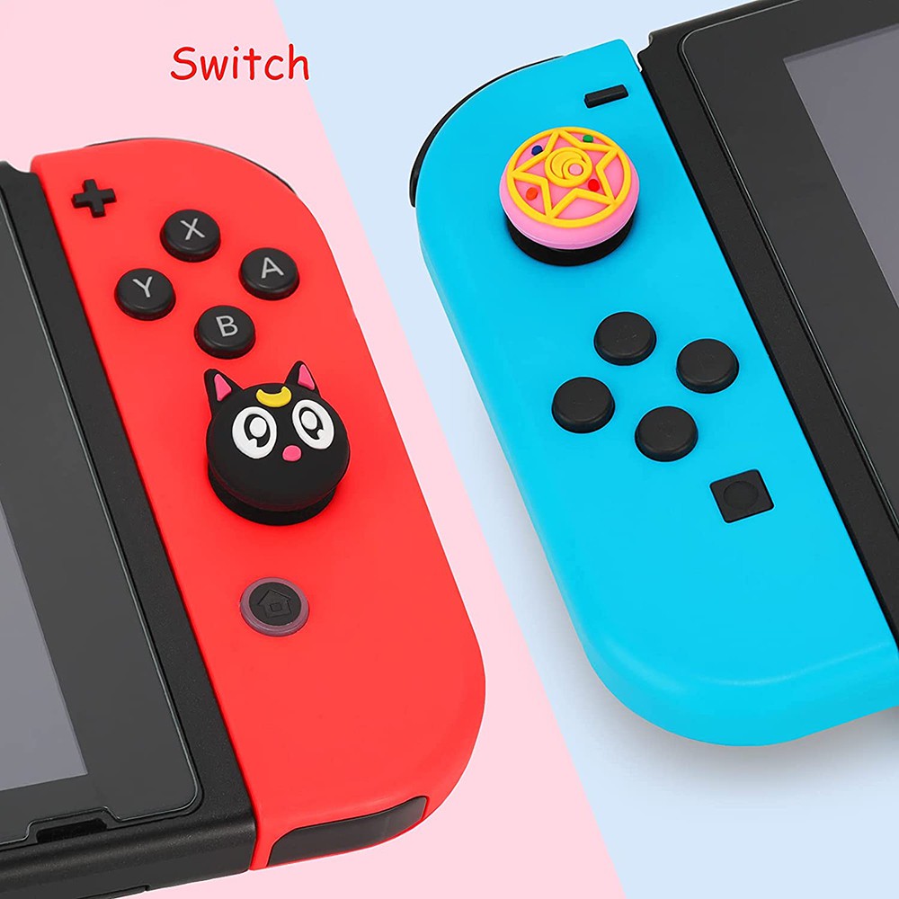 Set 4 nắp silicon kiểu dáng hoạt hình cho Nintendo Switch