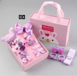 Set 18 chi tiết nơ hình thỏ cho bé