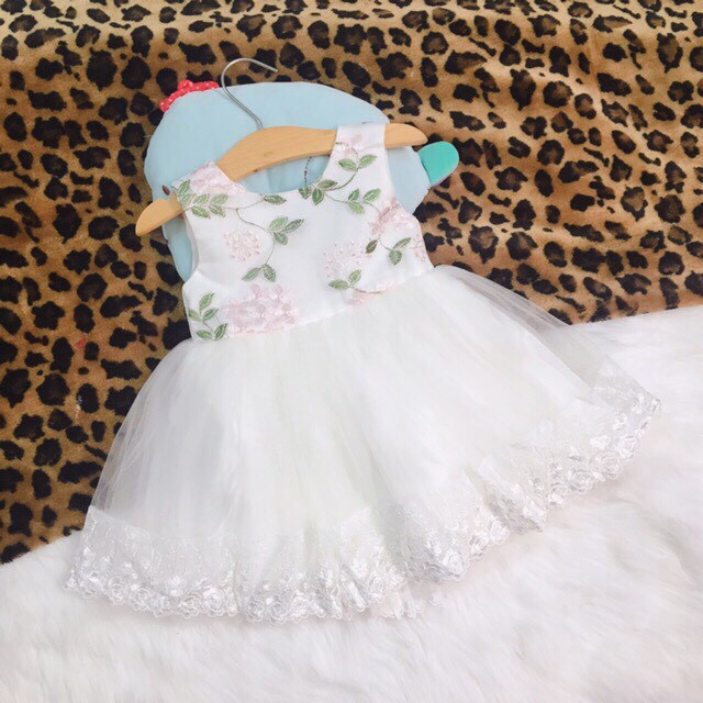 [HÌNH THẬT]Đầm công chúa hoa lá, đầm bé gái 7-30kg