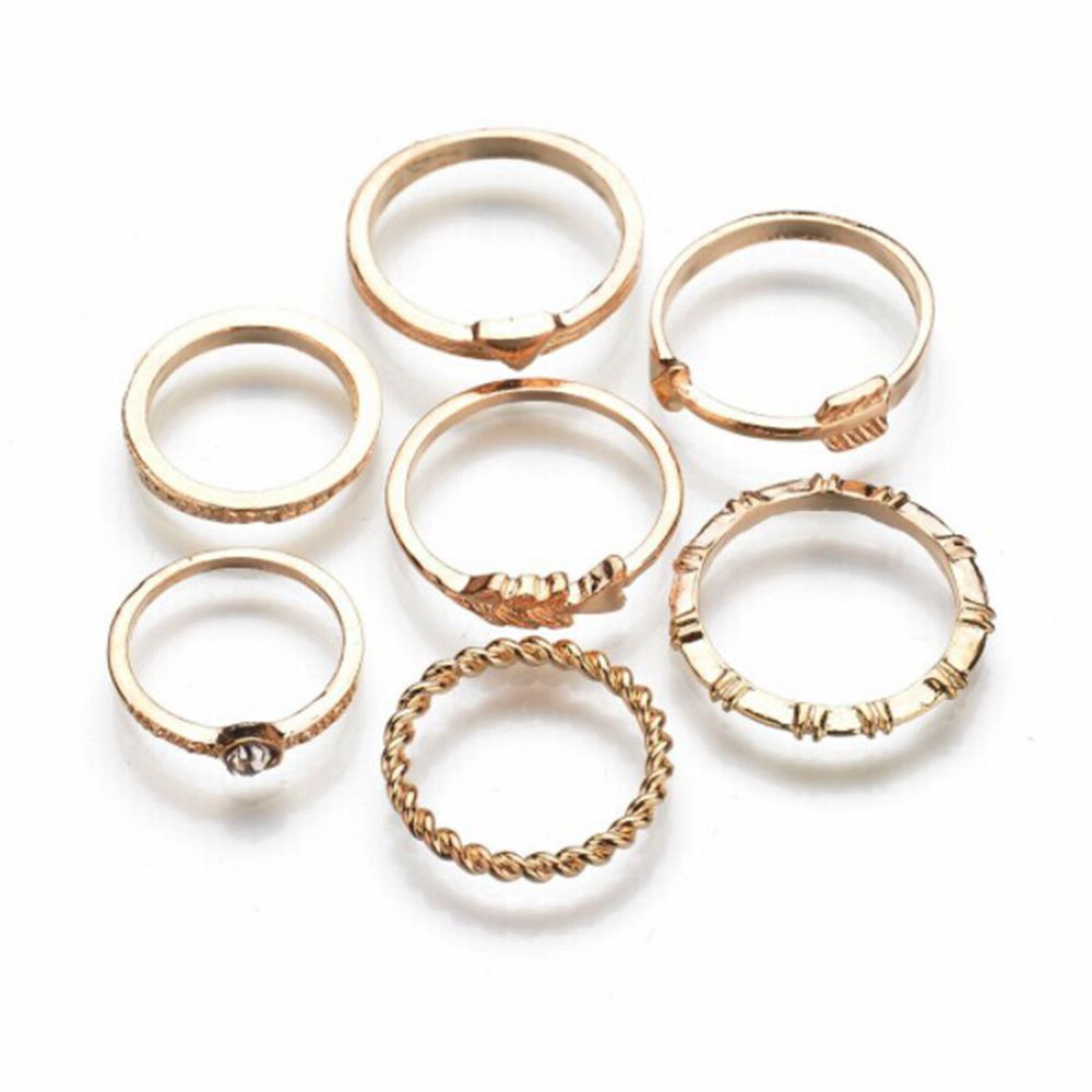 Bộ 7 chiếc nhẫn phong cách Bohemian cổ điển sang trọng cho nữ