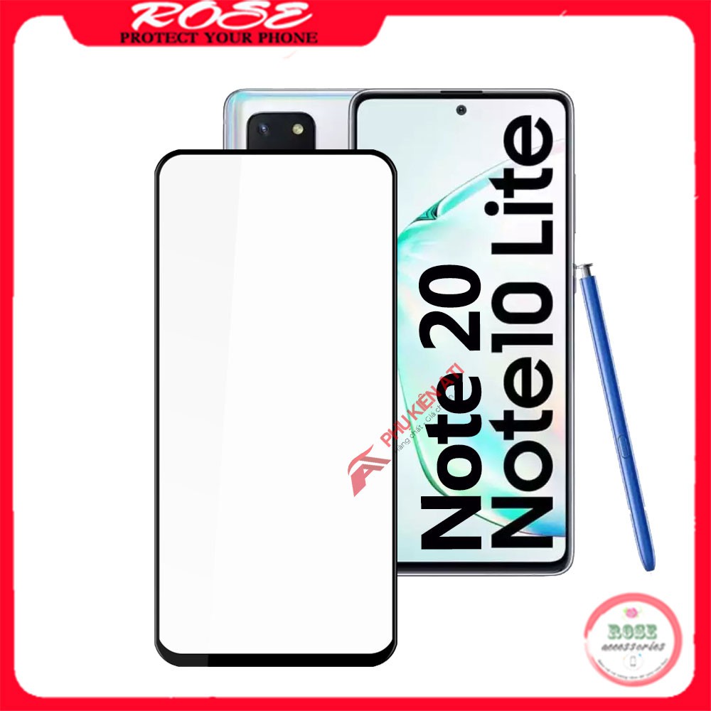 Kính cường lực Samsung Galaxy Note20 / Note10 Lite- Full màn hình và Trong suốt - Độ cứng 9H