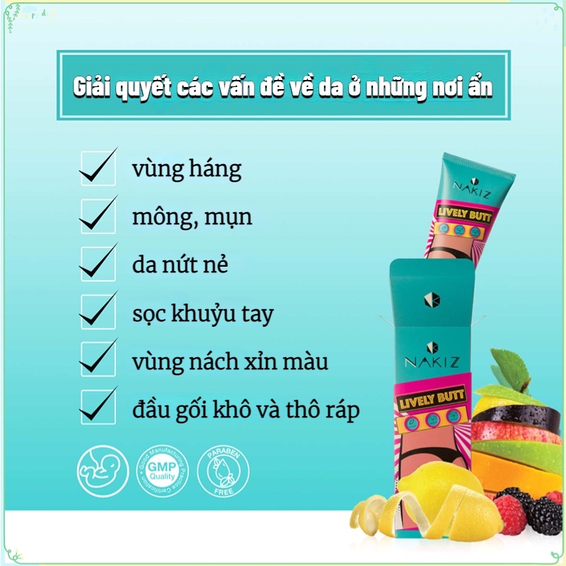NAKIZ kem giảm thâm Mờ thâm thoa thâm mụn mông thâm bẹn thâm nhũ hoa thâm đầu gối thâm nách lưng ,cùi nhỏ trắng da