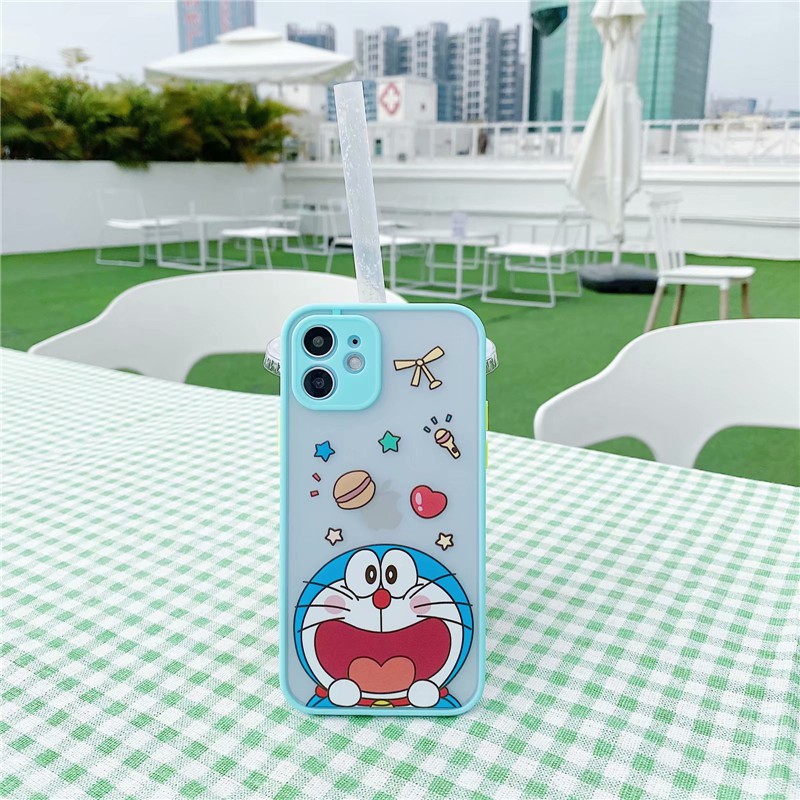 Ốp lưng cứng trong suốt hình Doraemon cho Iphone 12 pro max xr 7plus 8P i7/8 SE 2020 iphone11 pro MAX X XsMax