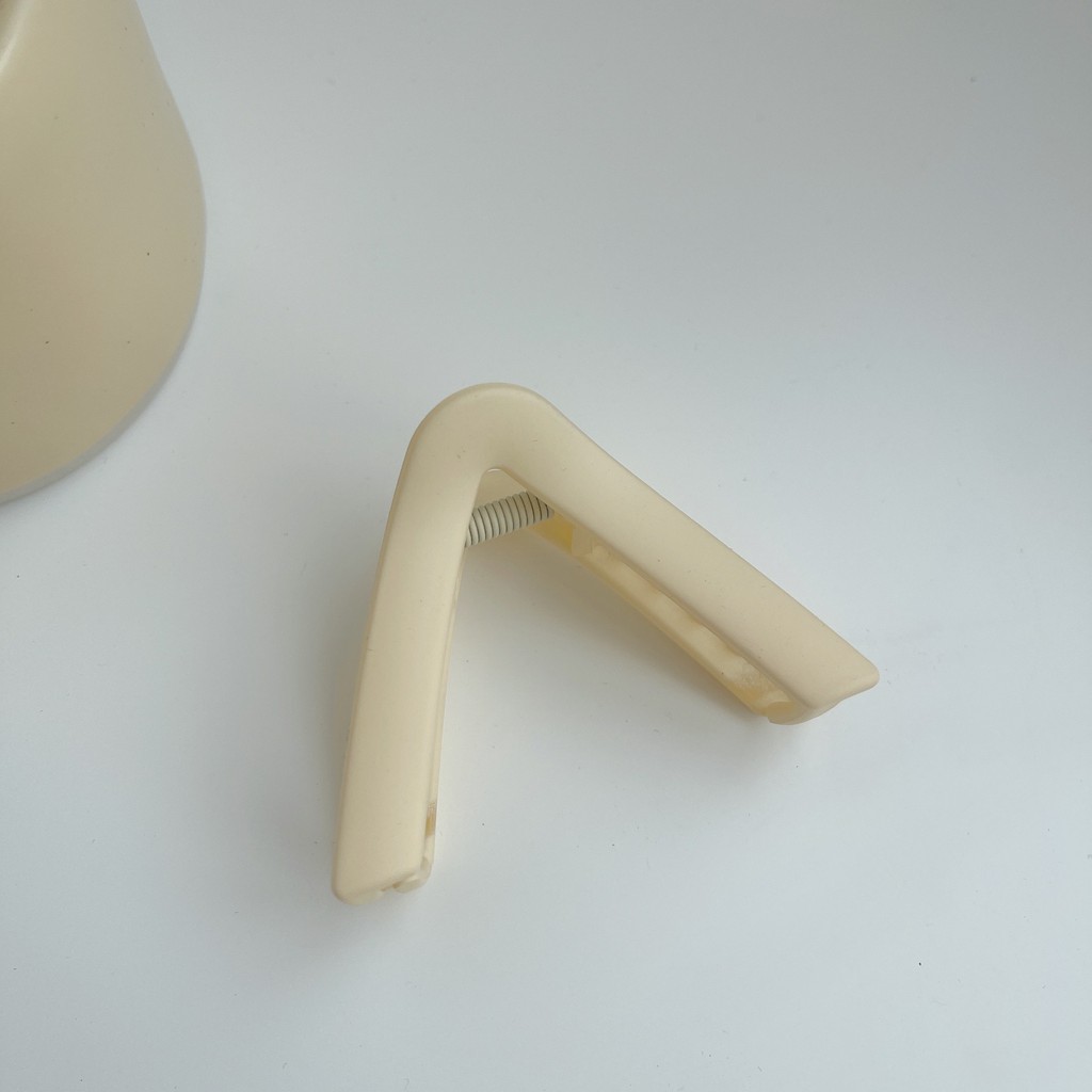 Kẹp Tóc Nhựa Hình Trái Tim / Nơ Màu Trắng Thời Trang Hàn Quốc Cho Nữ