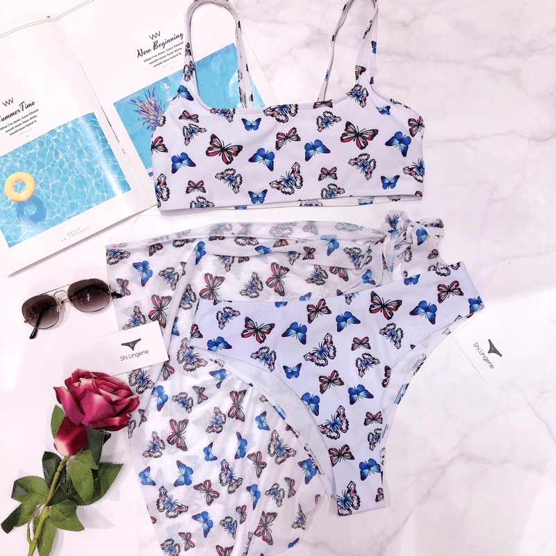 Bikini 2 mảnh hoạ tiết bướm