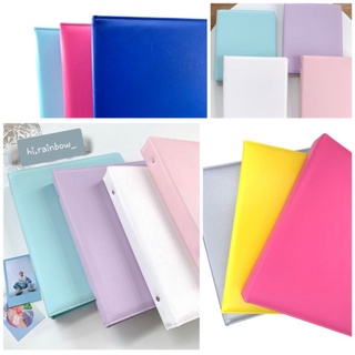 Bìa da 3/4 còng da trơn đựng card - Binder size A4 (bán kèm sheet)