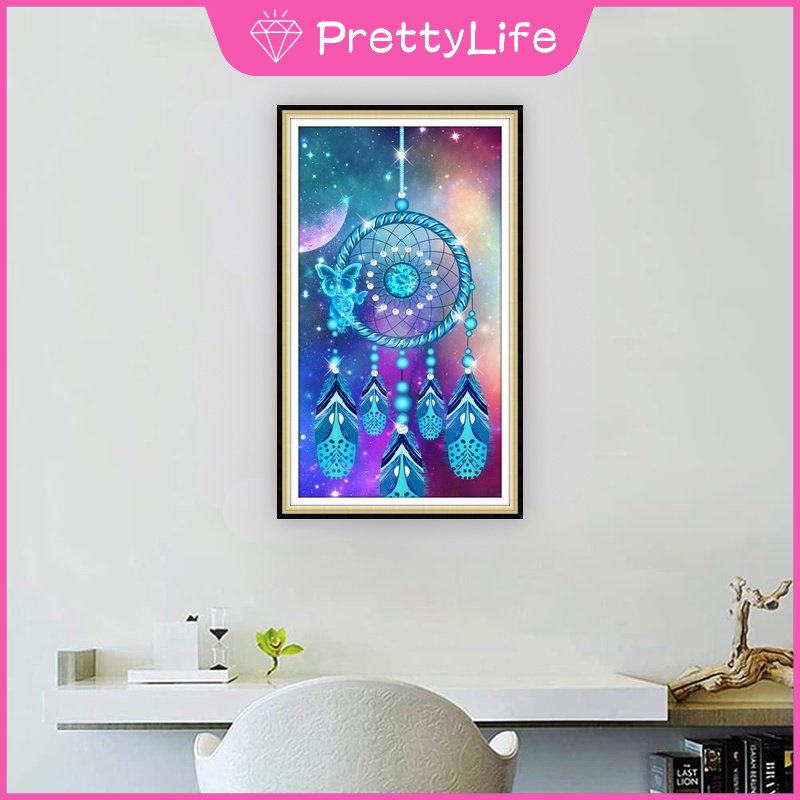 Bộ Tranh Đính Đá 5D Tự Làm 30x50cm Hình Dreamcatcher Trang Trí Nhà Cửa