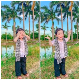 Bà Ba Bé Gái Bé Trai Tặng Kèm Khăn Rằn cho bé từ 6kg - 26kg Thời Trang Thiết Kế Nhã Uyên Kids