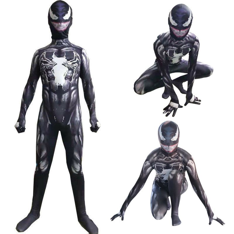 (MớI) Áo liền quần Cosplay Venom / NgườI NhệN Cho Bé Trai