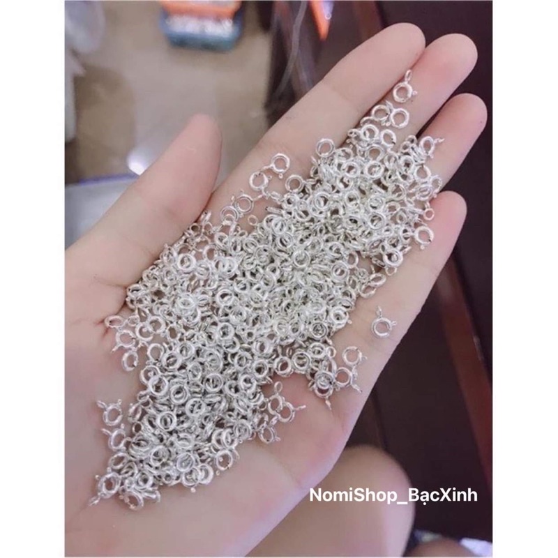 Móc khoá tròn bạc s925 nhỏ gọn chắc chắn xinh xắn Mainomi Shop Bạc Xinh