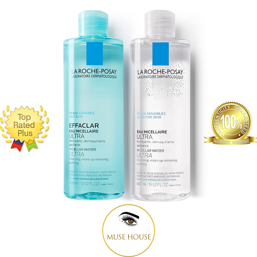 Nước tẩy trang La Roche Posay micellar water ultra 400ml da dầu da nhạy cảm - MUSE HOUSE