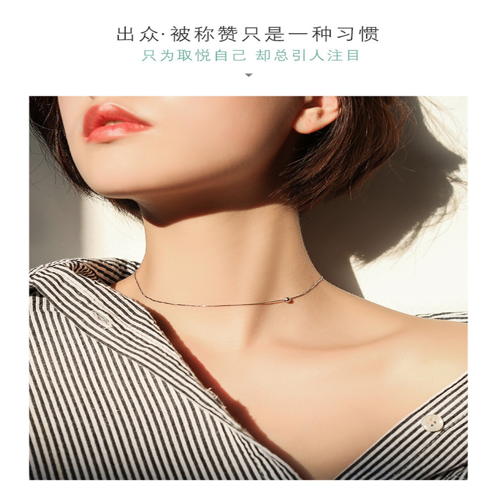 vòng cổ Bạc Mặt Hình Chiếc Thuyền Đơn Giản Thời Trang Cho Nữ