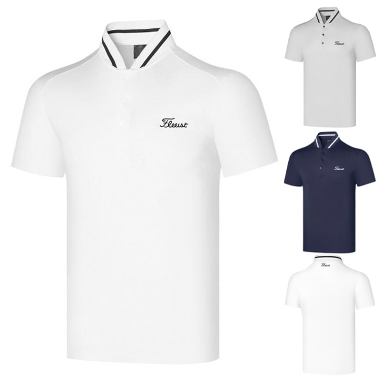 Áo Thun Cổ Đứng Tay Ngắn Thoáng Khí Khô Nhanh Dùng Chơi Golf Cho Nam