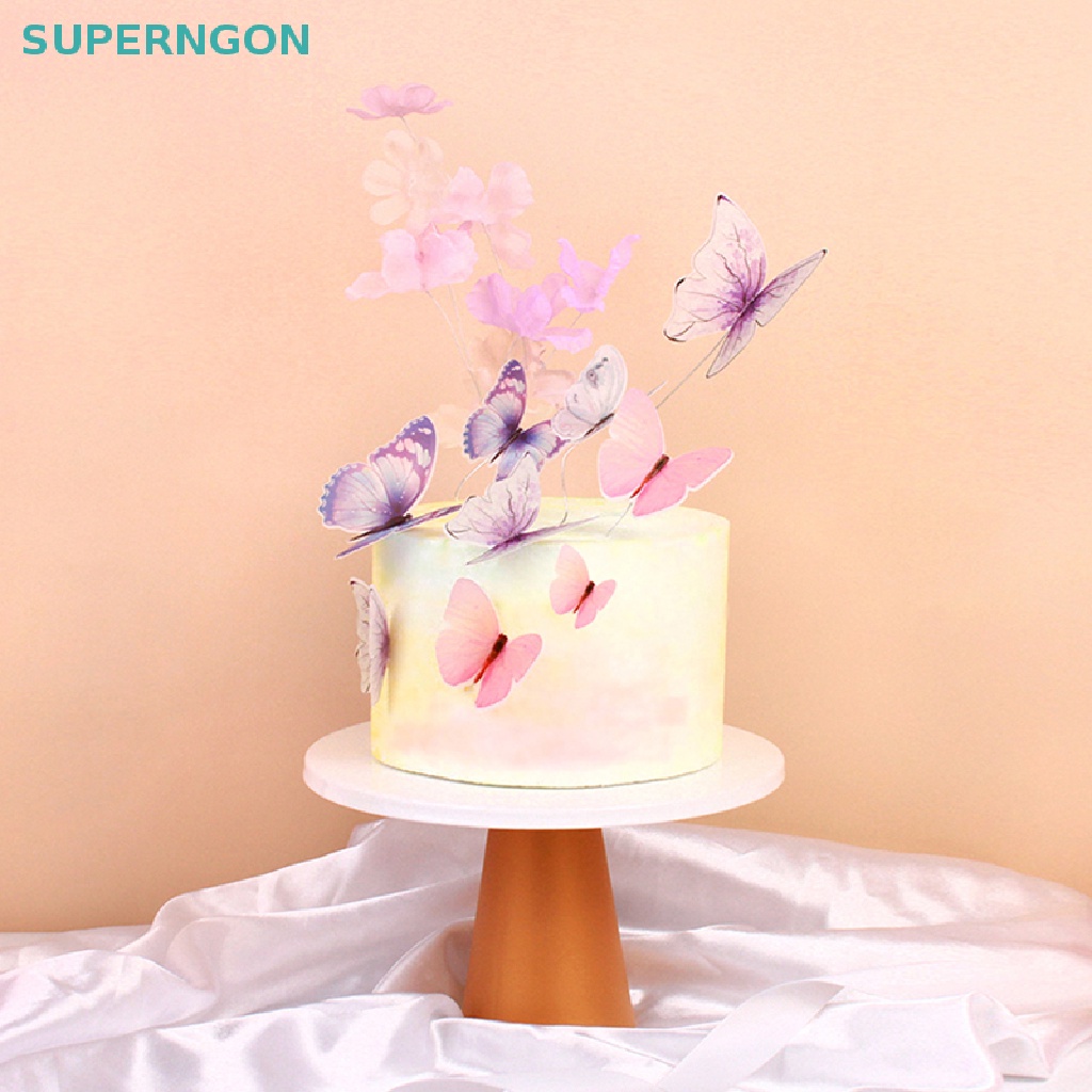 1 Set Que Cắm Trang Trí Bánh Hình Bướm