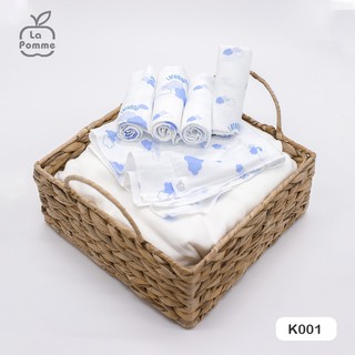 [LA POMME] SET 5 KHĂN SỮA SỢI TRE LỤA