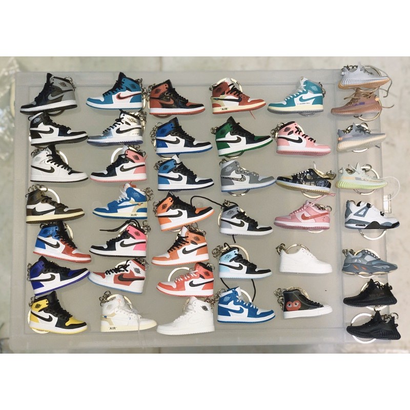 Móc khoá mô hình sneaker 3D Air jordan,mô hình giày mini  tỉ lệ 1:6