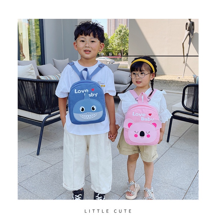 Balo cho bé học mẫu giáo siêu nhẹ hình thú - kích thước 19*8*23cm