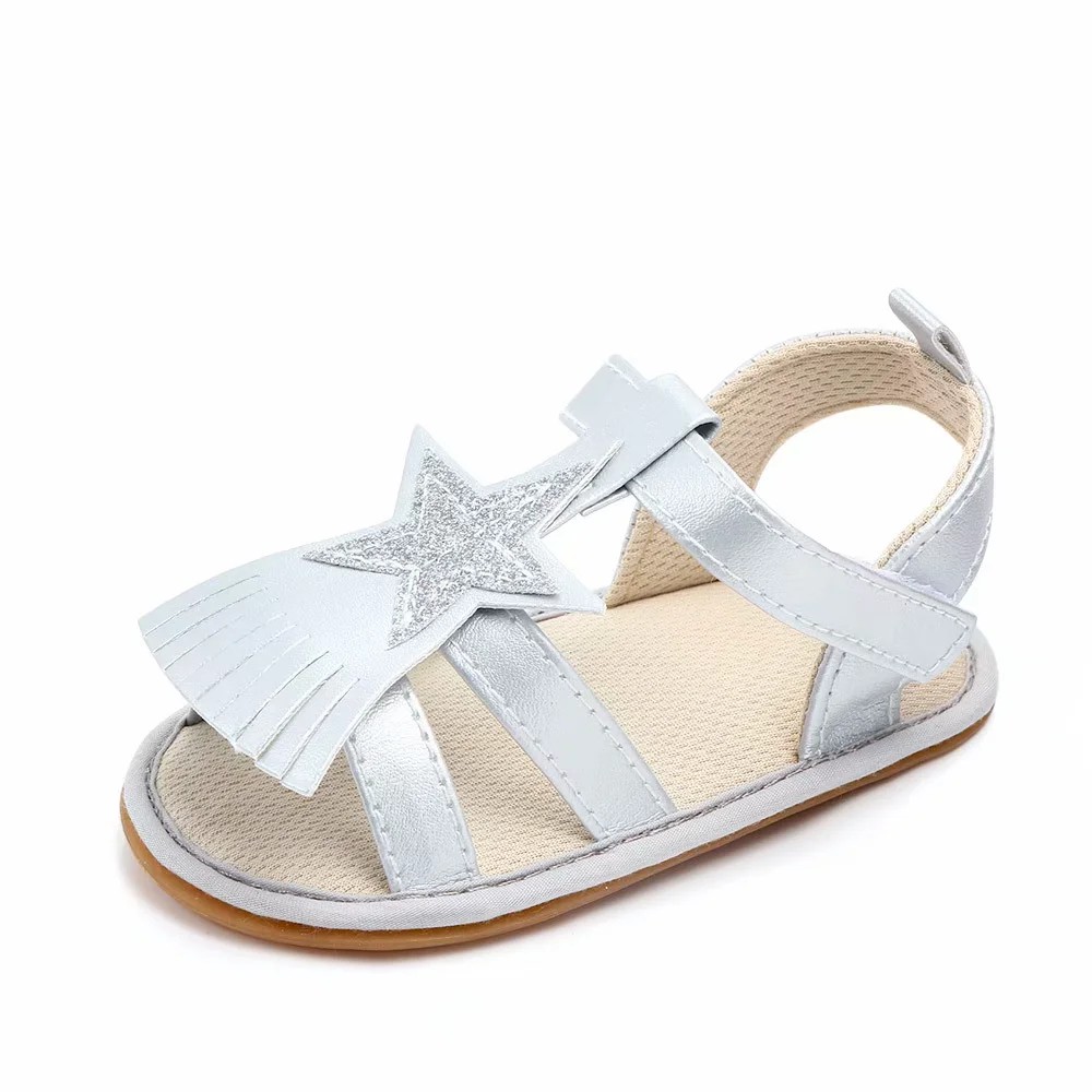 Giày Sandal Tua Rua Bằng Da Pu Cho Bé Gái