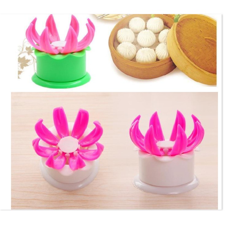 Khuôn tạo hình, khuôn nặn bánh bao hình hoa sen 2 loại lớn nhỏ