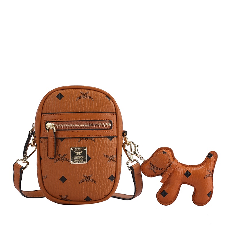 Túi IELGY đeo chéo dáng vuông nhỏ in họa tiết thời trang Hàn Quốc