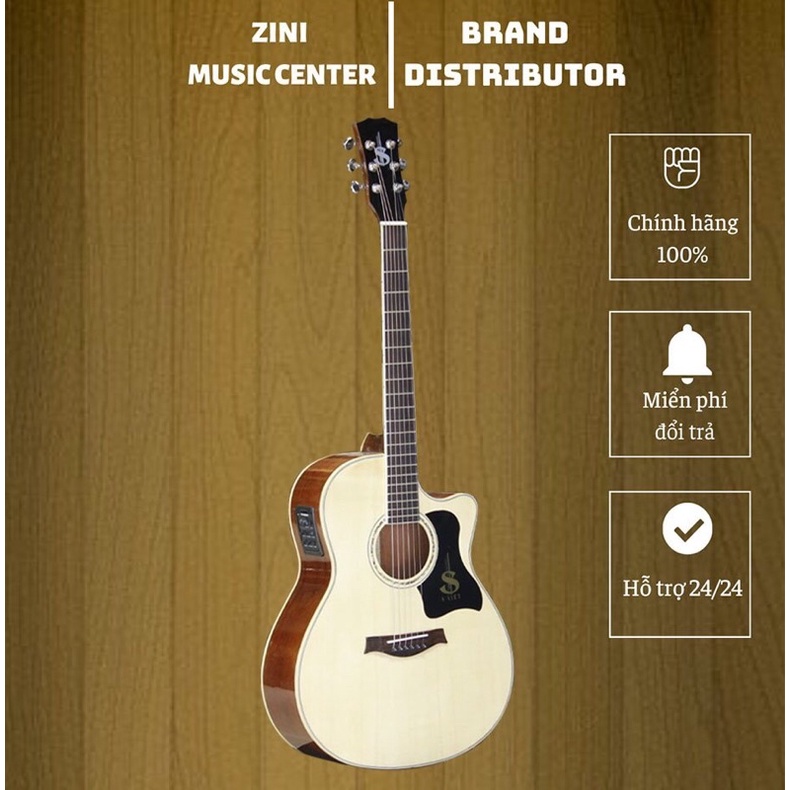 Đàn guitar acoustic gỗ thịt, có ty giá rẻ, top 7 mẫu đàn guitar acoustic giá rẻ mã ES tại Guitar S Việt - Chất lượng & C