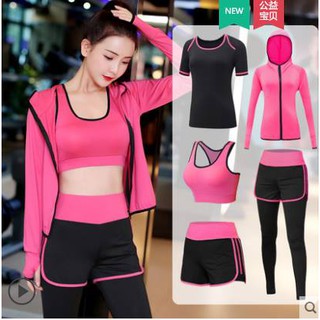 Set đồ tập gym/ yoga/ aerobic- 5 món