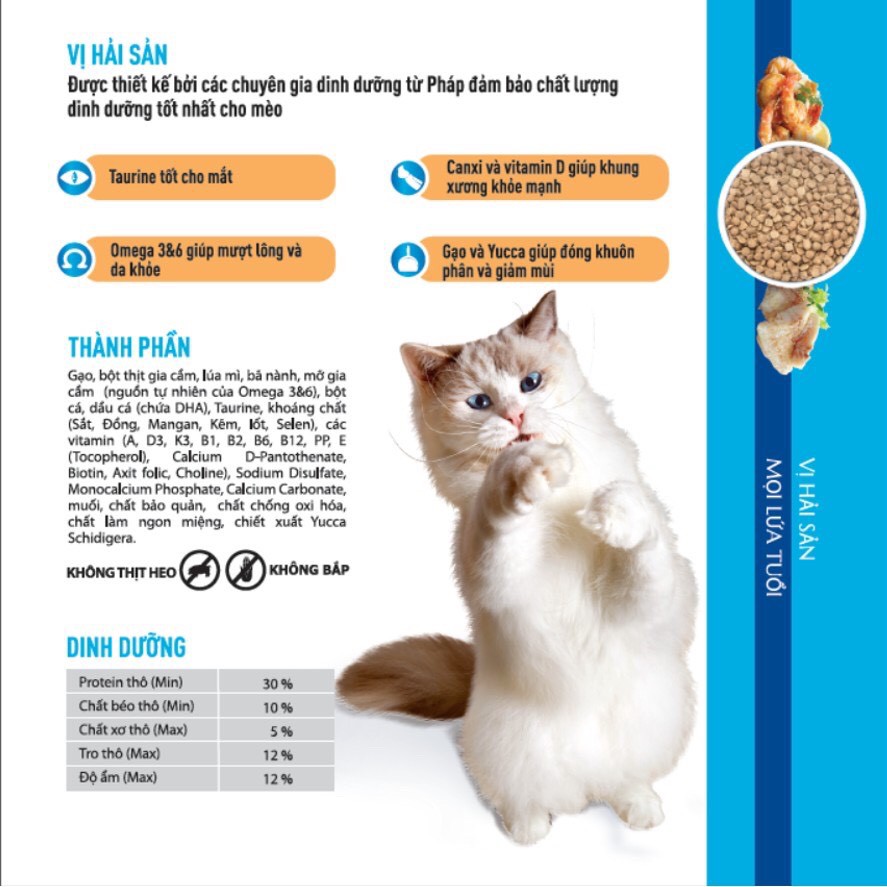 Combo 5 gói-Thức ăn cho mèo Minino Yum 350gr