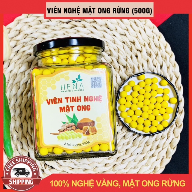 [HENA] Viên Nghệ Mật Ong Rừng 500g , Nghệ Viên Mật Ong Dùng Tốt Với, Tinh bột nghệ, Mầm Đậu Nành, Ngũ Côc Tăng Cân HENA | WebRaoVat - webraovat.net.vn