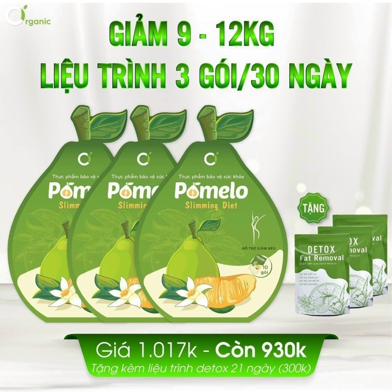 Kẹo Bưởi Giảm Cân Pomelo Slimming Diet Ciorganic Chính Hãng Gói 10 Viên (Tặng Kèm DETOX)